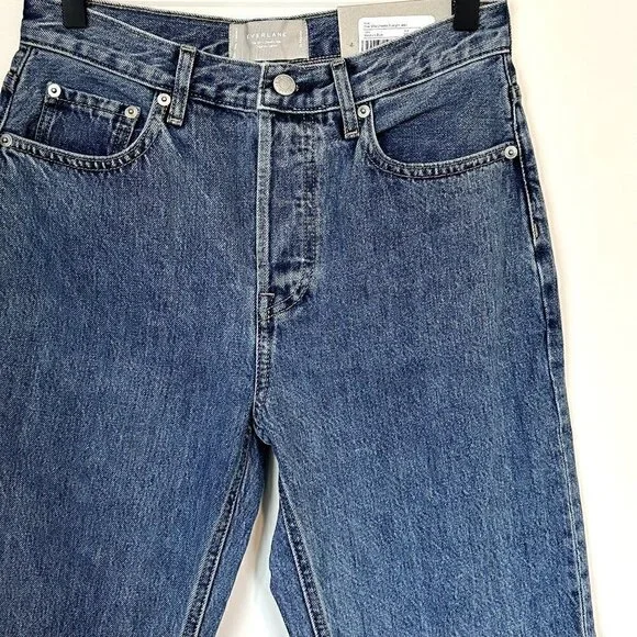 NWT Everlane The 90's Cheeky Straight Jean in Medium Blue - Size 26 - Picture 6 of 11